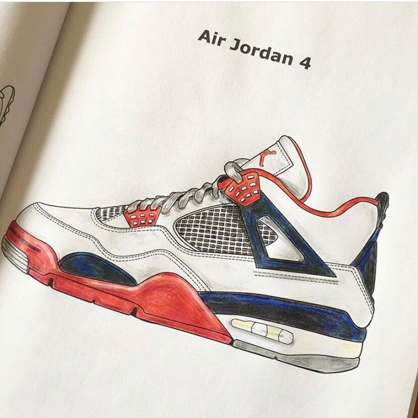 Davinci Air Jordan Coloring Book- Adult Coloring Book, Coloring Page, Air Jordan SVG, Coloring sheets, Sneaker Art, - ColoringBookLife