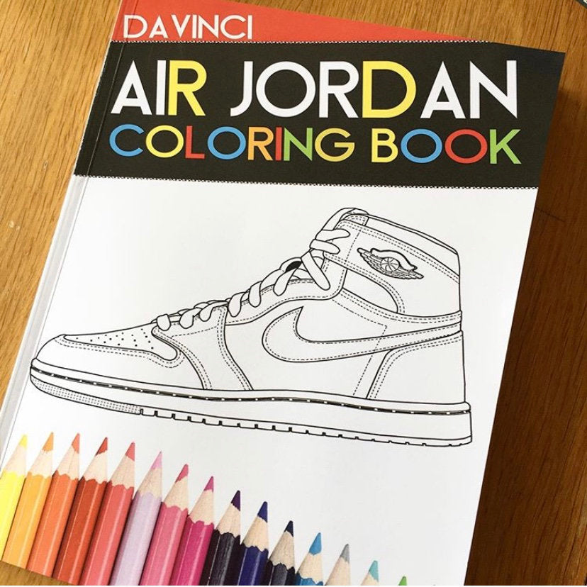 Davinci Air Jordan Coloring Book- Adult Coloring Book, Coloring Page, Air Jordan SVG, Coloring sheets, Sneaker Art, - ColoringBookLife