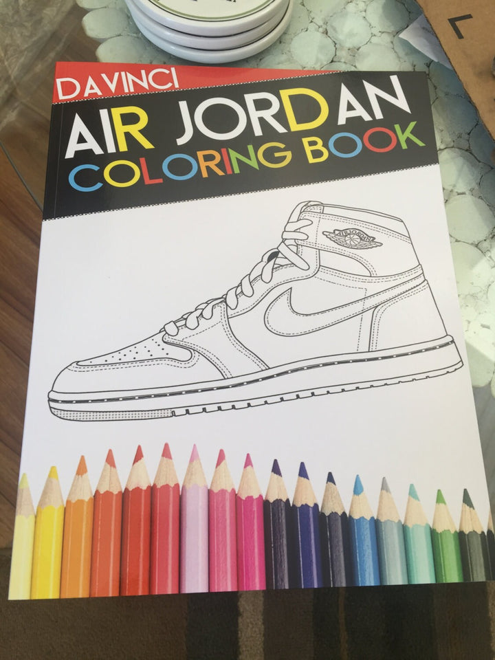 Davinci Air Jordan Coloring Book- Adult Coloring Book, Coloring Page, Air Jordan SVG, Coloring sheets, Sneaker Art, - ColoringBookLife